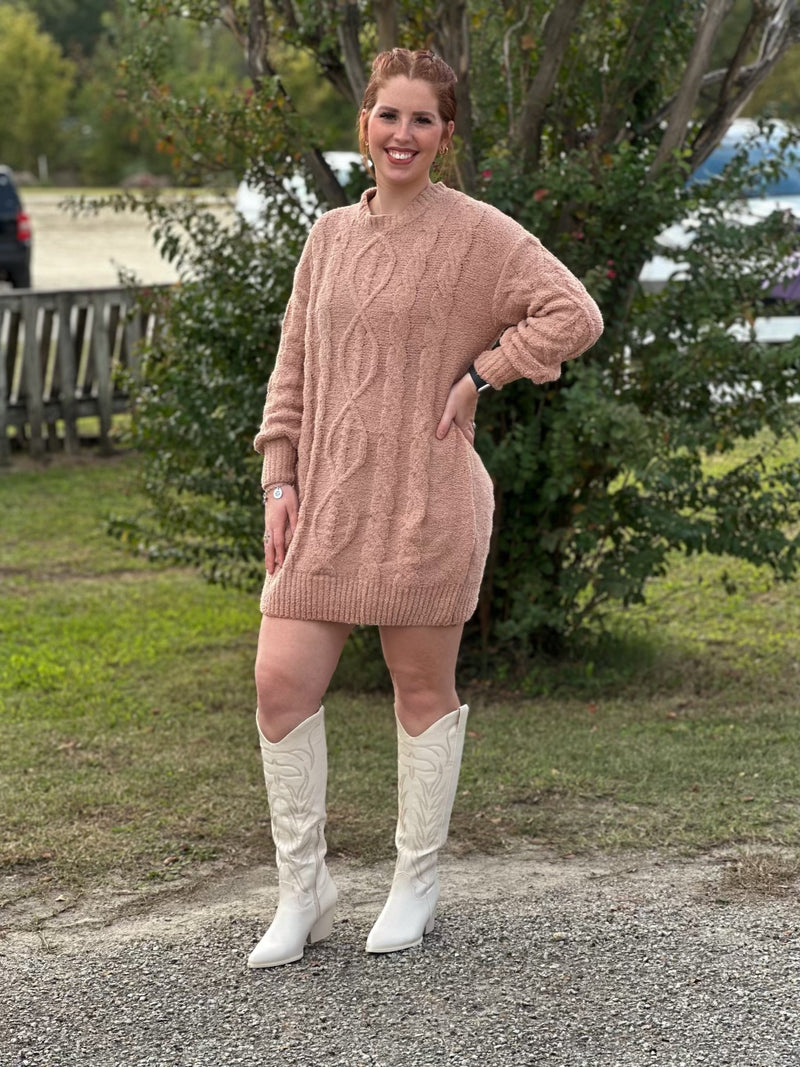 Tan Sweater Dress