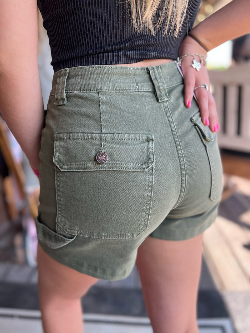 Mica Sage Green Shorts