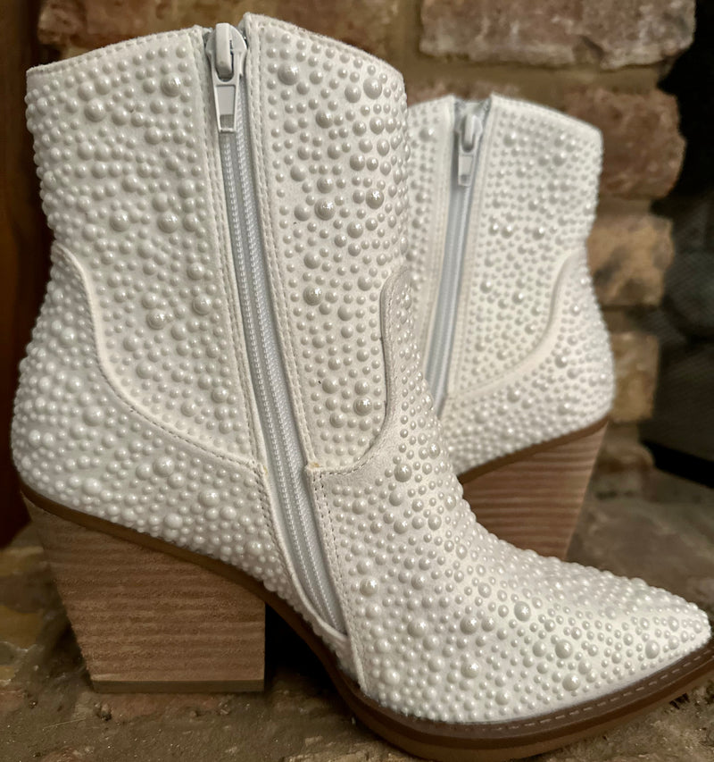 White Pearl Booties