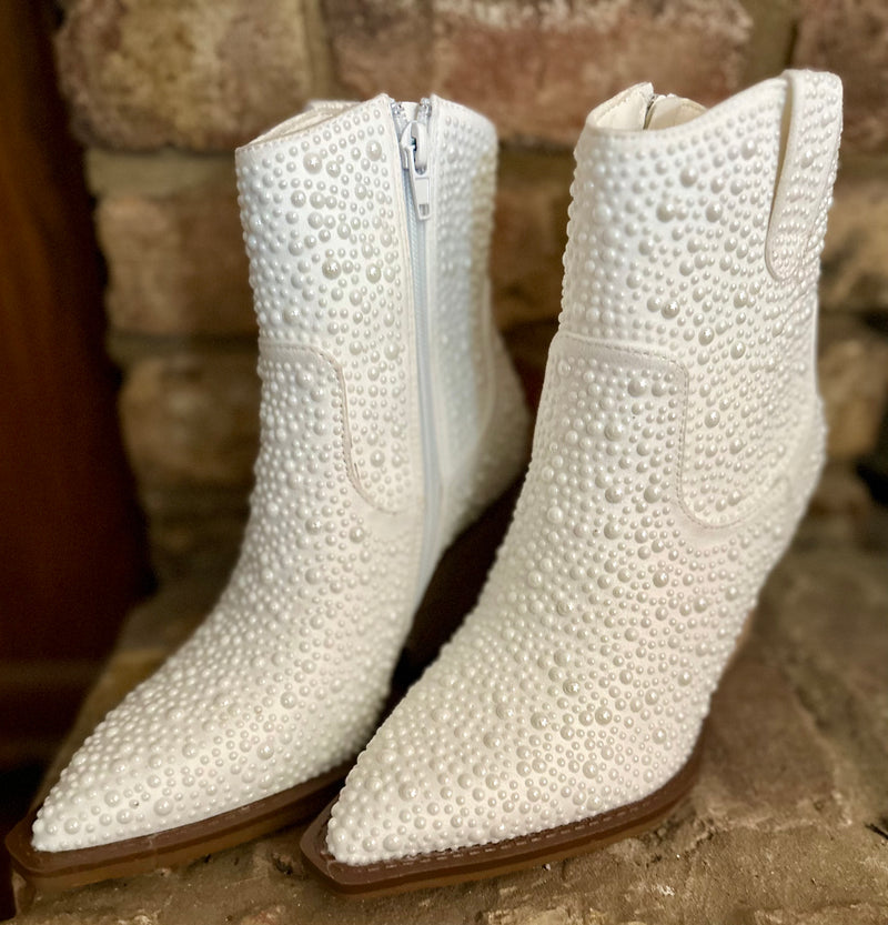 White Pearl Booties