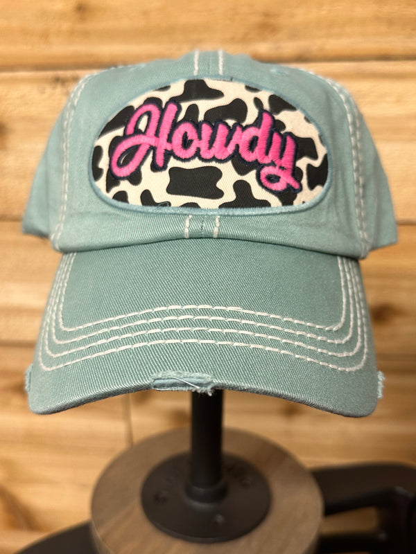 Teal Green Howdy Patch Hat