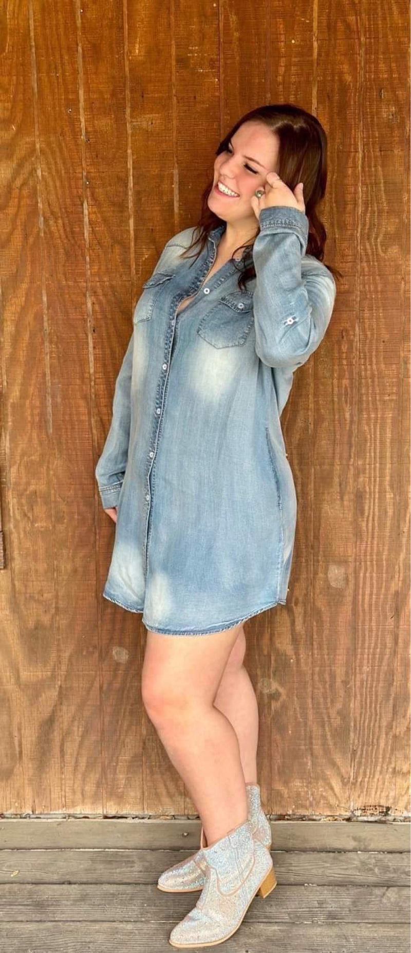 Denim Shirt Dress