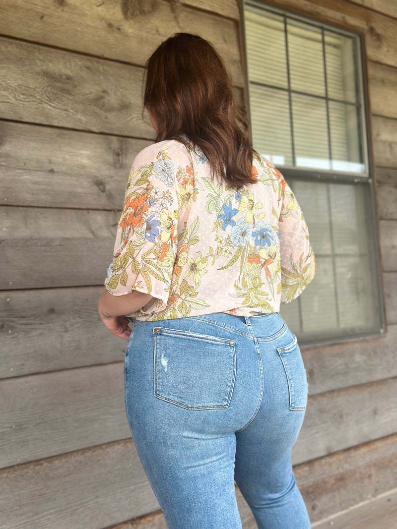 Judy Blue High Waisted Distress Relax Fit Jeans Plus Size