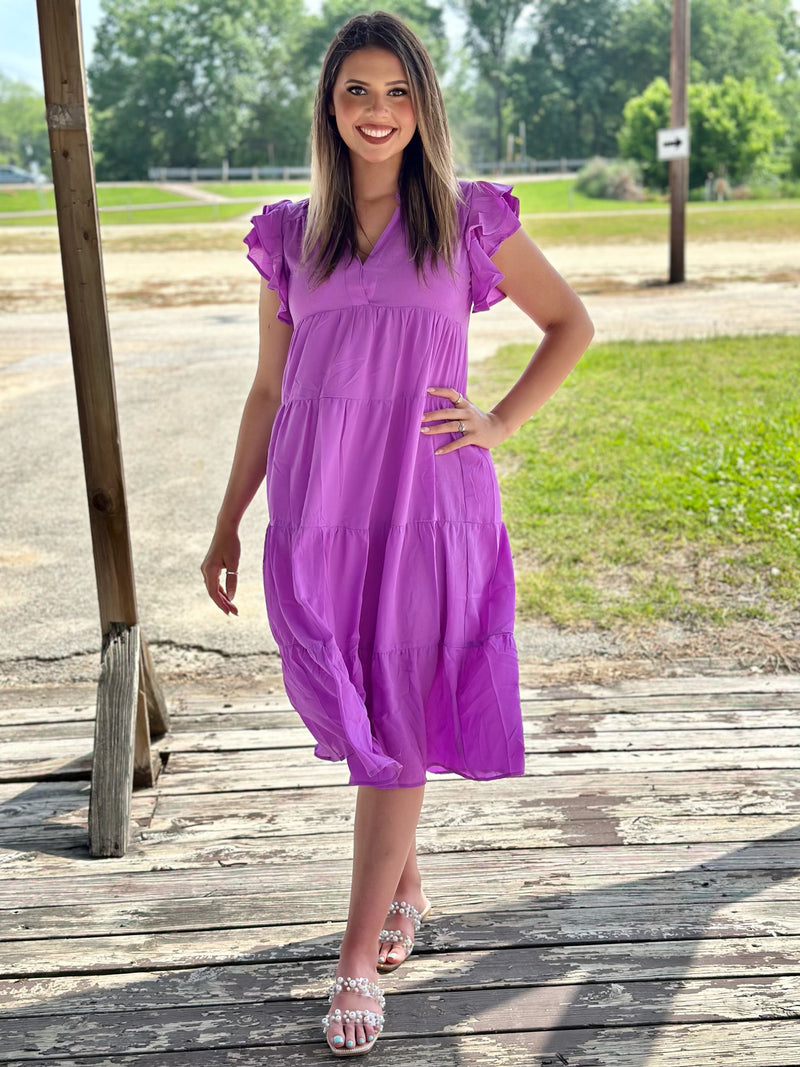 Lavender Ruffle Dress