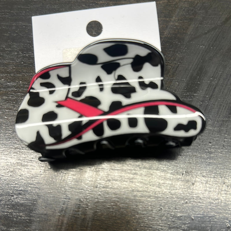 Cow Print Claw Clip