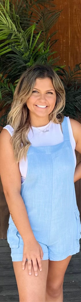 Sky Blue Short Romper