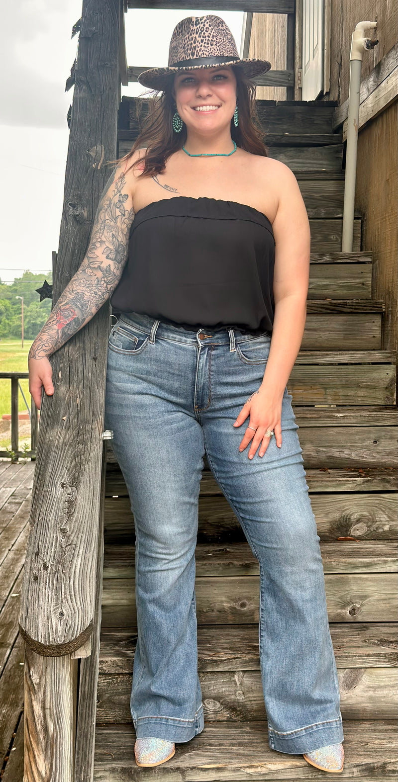 Judy Blue Trouser Flare Jeans Plus Size