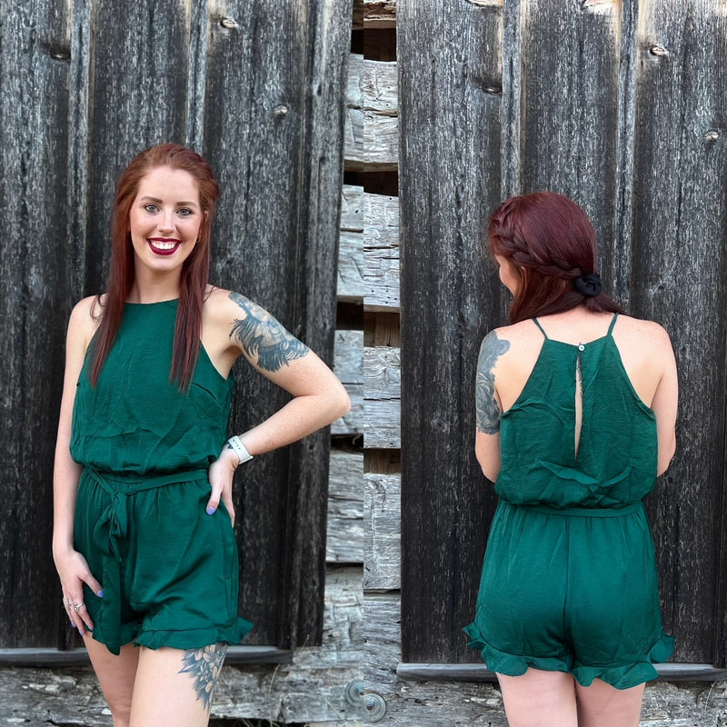 Hunter Green Summer Romper