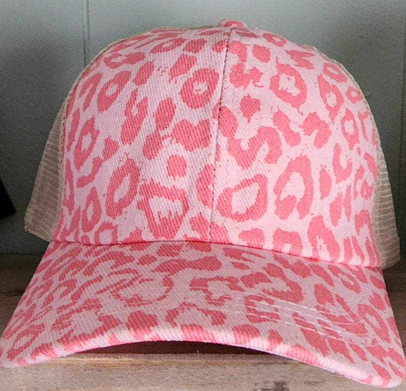 Pink Cheetah Print Hat