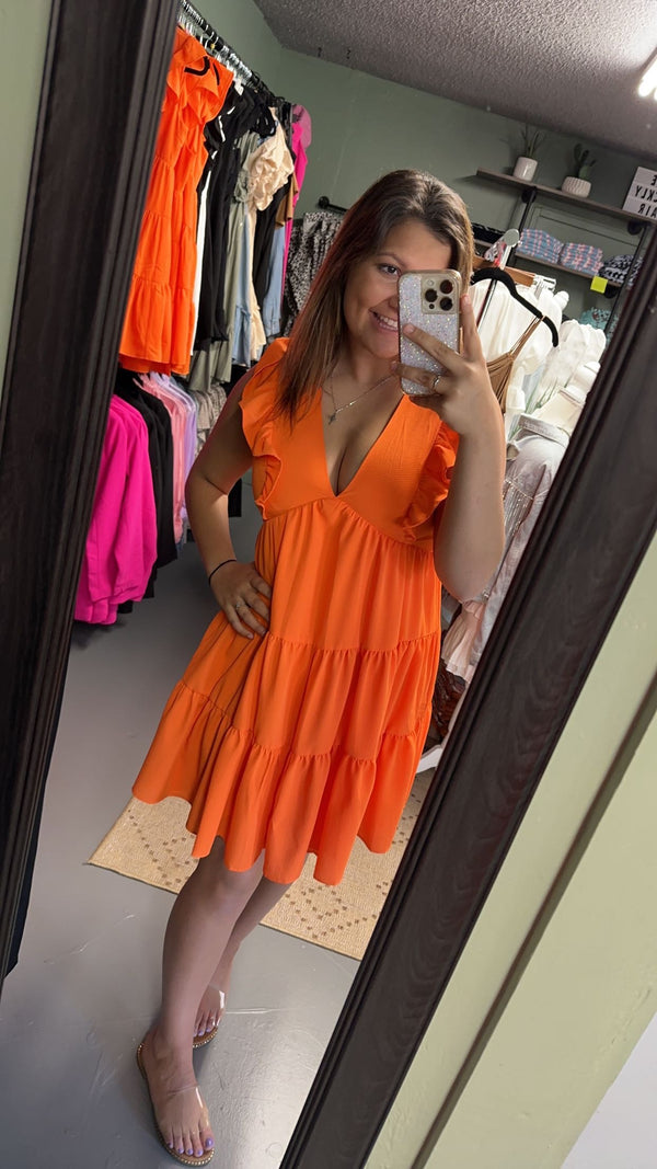 Sun Kissed Orange Summer Dress